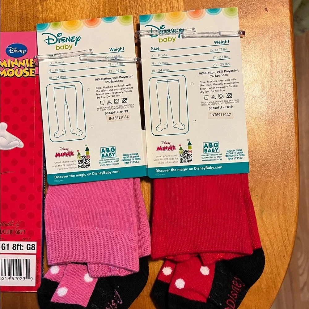 Disney Minnie Mouse Book & Tights Set